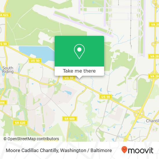 Moore Cadillac Chantilly map