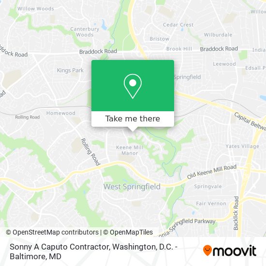 Sonny A Caputo Contractor map