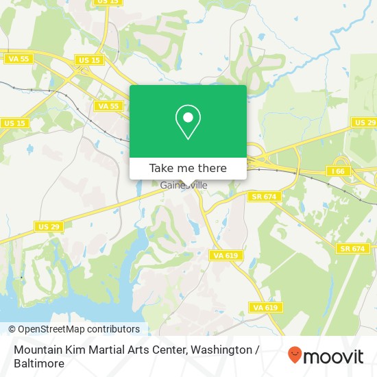 Mapa de Mountain Kim Martial Arts Center