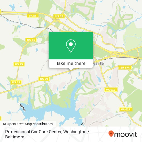 Professional Car Care Center map