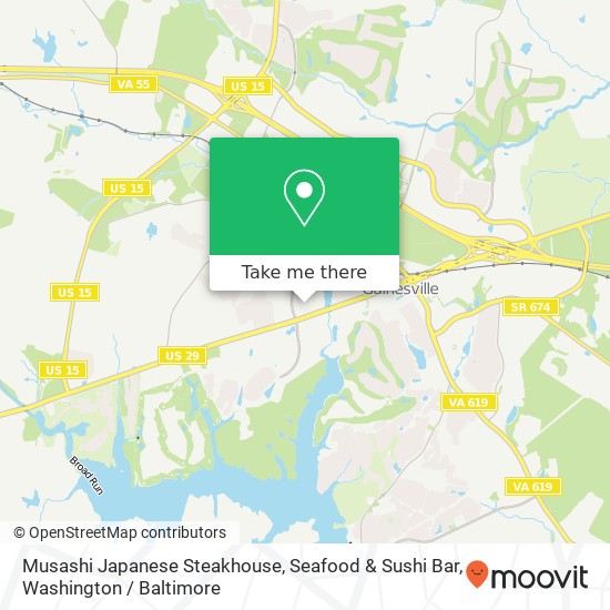 Mapa de Musashi Japanese Steakhouse, Seafood & Sushi Bar