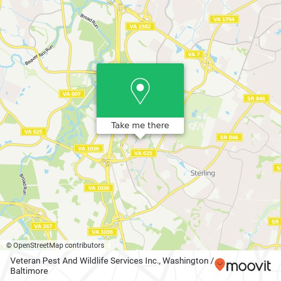 Mapa de Veteran Pest And Wildlife Services Inc.