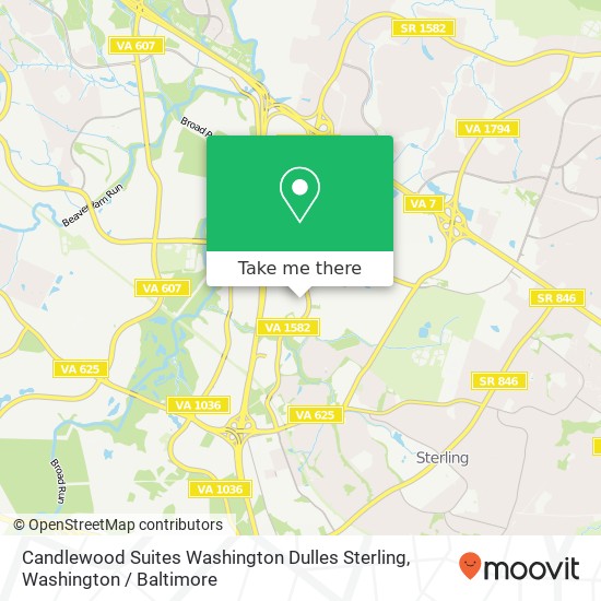 Candlewood Suites Washington Dulles Sterling map