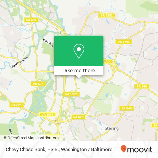 Chevy Chase Bank, F.S.B. map