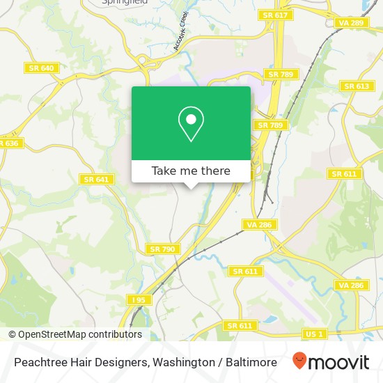 Mapa de Peachtree Hair Designers