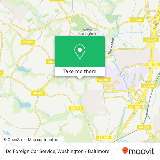 Mapa de Dc Foreign Car Service