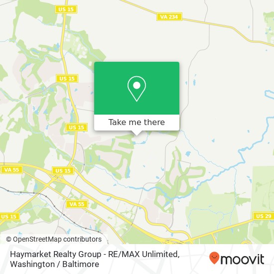 Mapa de Haymarket Realty Group - RE / MAX Unlimited