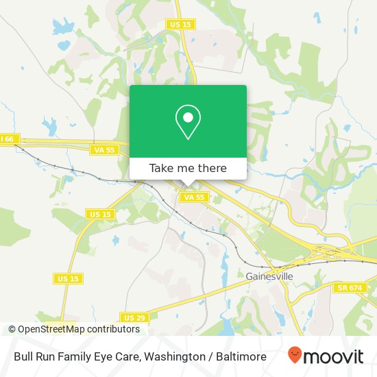 Bull Run Family Eye Care map