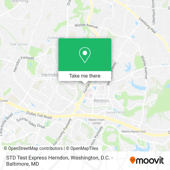 STD Test Express Herndon map