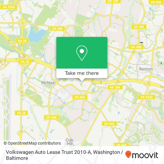 Mapa de Volkswagen Auto Lease Trust 2010-A
