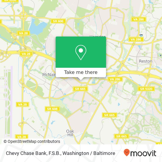 Mapa de Chevy Chase Bank, F.S.B.