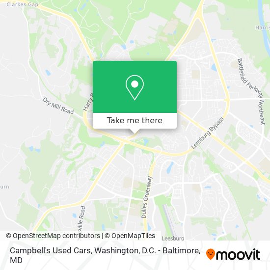 Campbell's Used Cars map