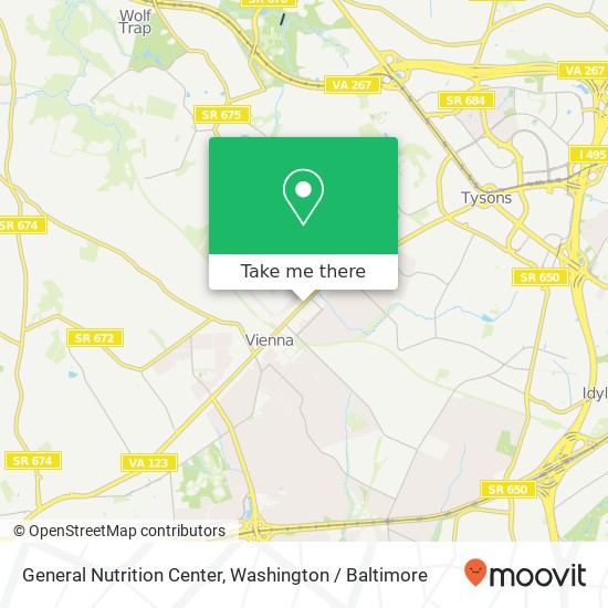 Mapa de General Nutrition Center