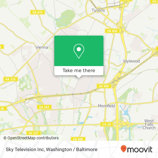 Sky Television Inc map