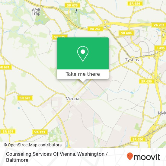 Mapa de Counseling Services Of Vienna