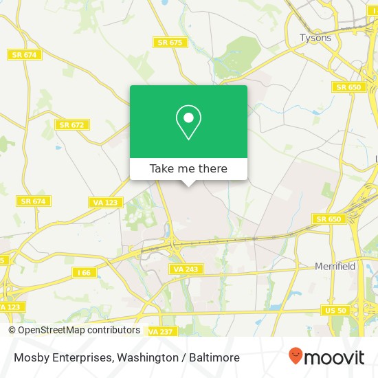 Mosby Enterprises map