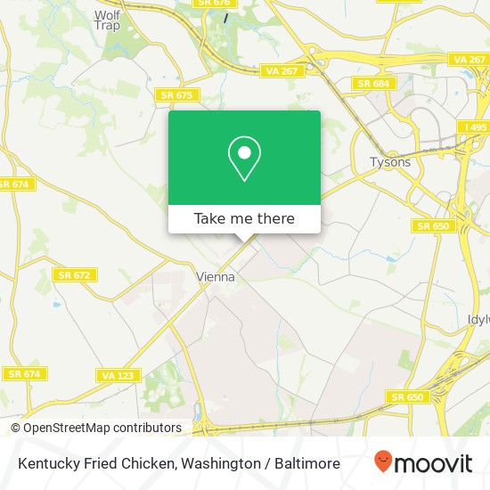 Kentucky Fried Chicken map