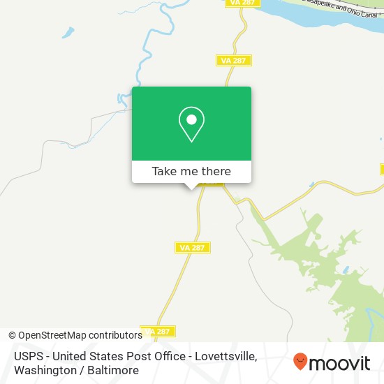 USPS - United States Post Office - Lovettsville map