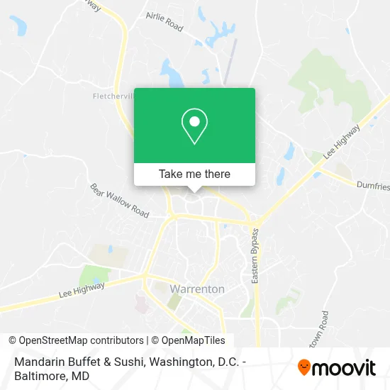 Mandarin Buffet & Sushi map