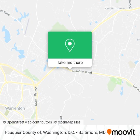 Fauquier County of map