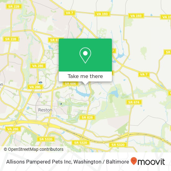 Allisons Pampered Pets Inc map