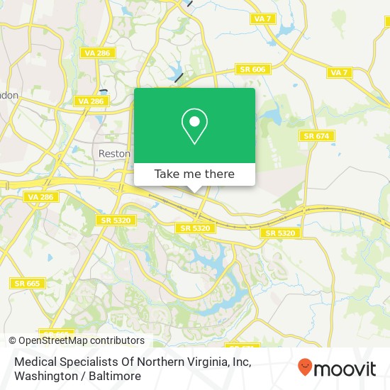 Mapa de Medical Specialists Of Northern Virginia, Inc