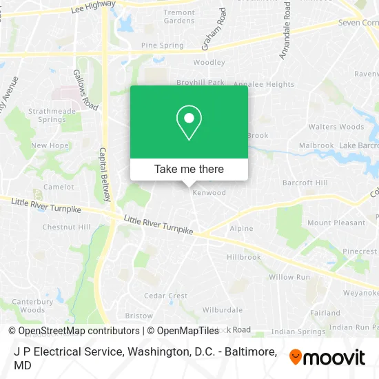 J P Electrical Service map