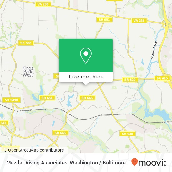 Mapa de Mazda Driving Associates