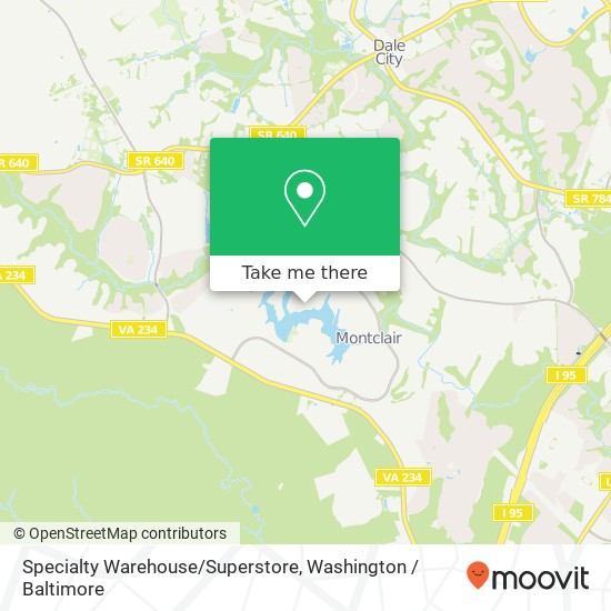 Mapa de Specialty Warehouse/Superstore