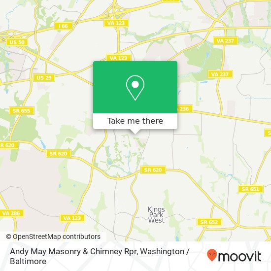 Mapa de Andy May Masonry & Chimney Rpr