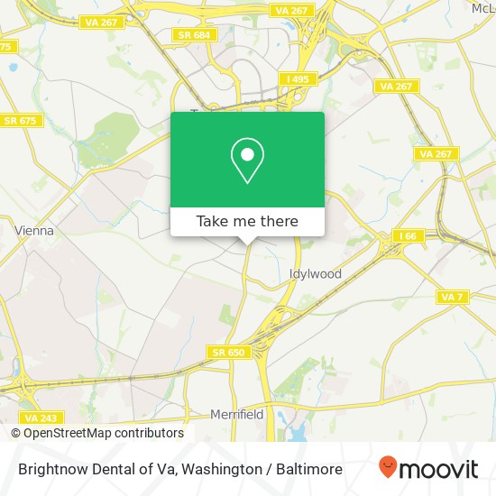 Mapa de Brightnow Dental of Va