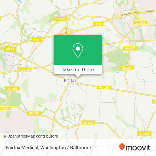 Mapa de Fairfax Medical