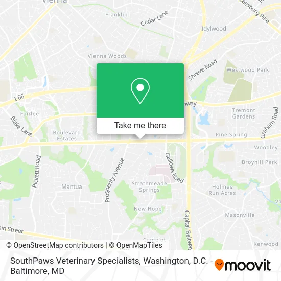 SouthPaws Veterinary Specialists map