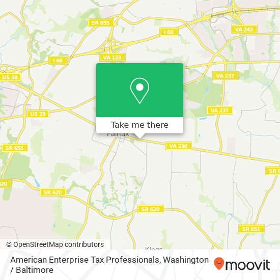 Mapa de American Enterprise Tax Professionals