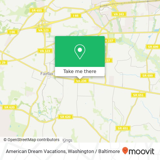 Mapa de American Dream Vacations