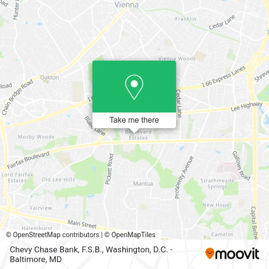 Mapa de Chevy Chase Bank, F.S.B.
