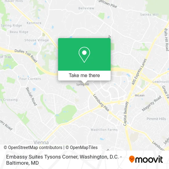 Embassy Suites Tysons Corner map