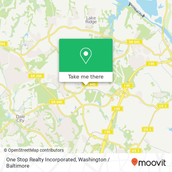 Mapa de One Stop Realty Incorporated