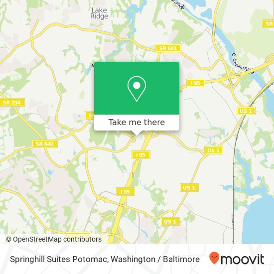 Mapa de Springhill Suites Potomac