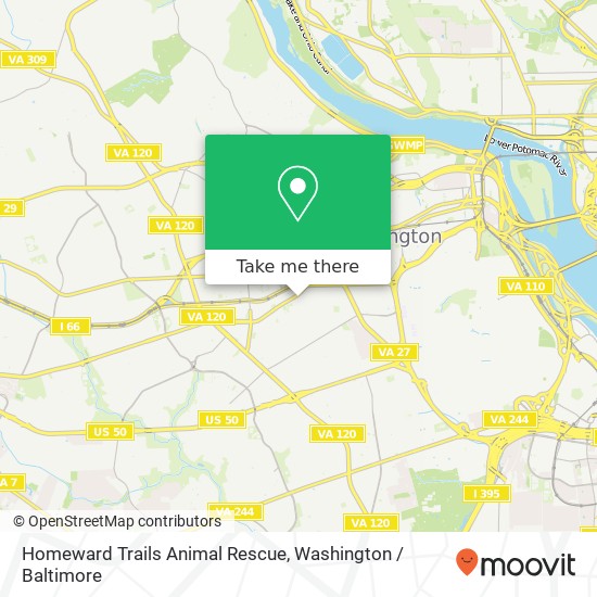 Mapa de Homeward Trails Animal Rescue