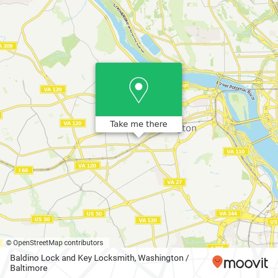 Mapa de Baldino Lock and Key Locksmith