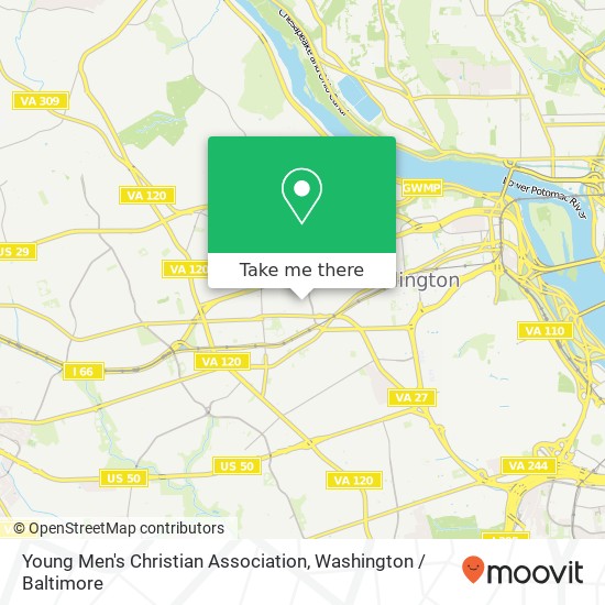 Mapa de Young Men's Christian Association