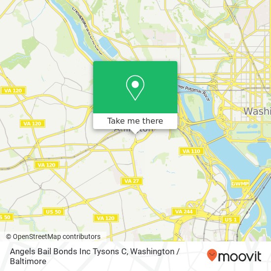 Angels Bail Bonds Inc Tysons C map