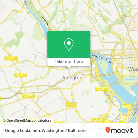 Mapa de Google Locksmith