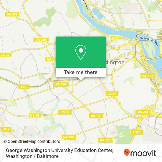 George Washington University Education Center map