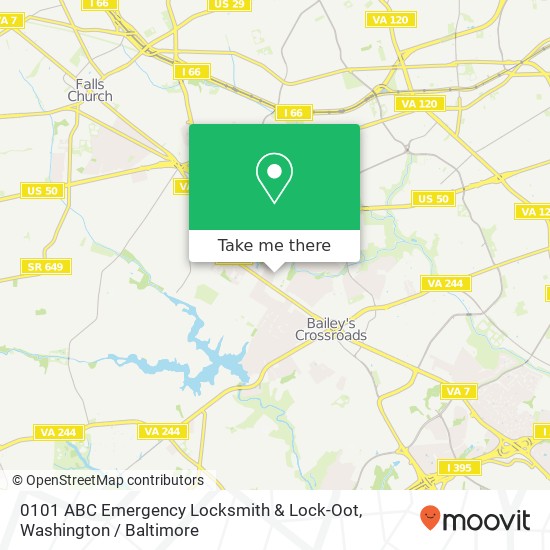 0101 ABC Emergency Locksmith & Lock-Oot map