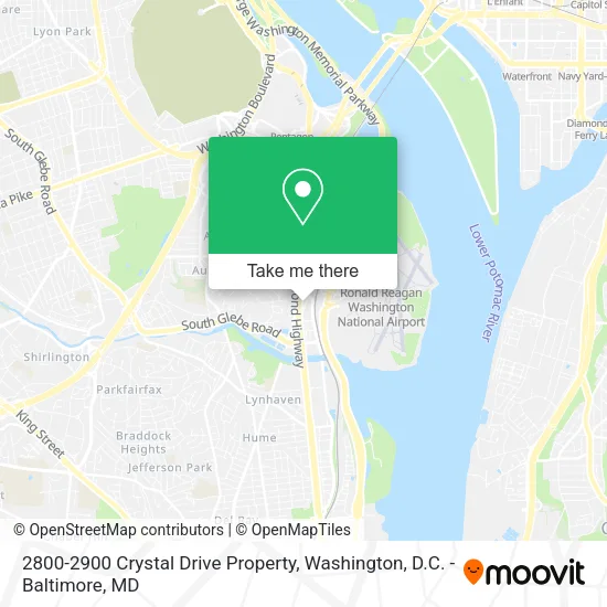 Mapa de 2800-2900 Crystal Drive Property