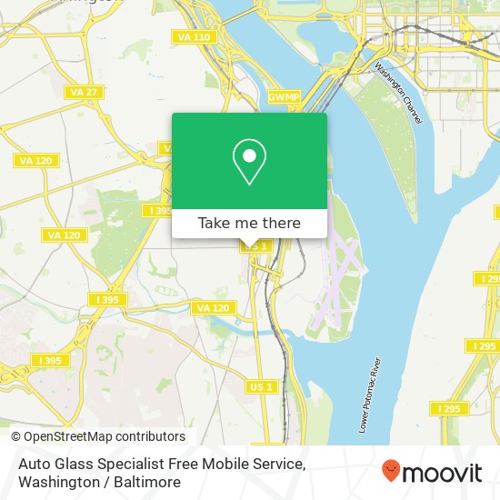 Auto Glass Specialist Free Mobile Service map