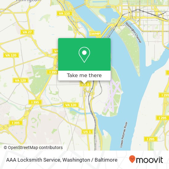 Mapa de AAA Locksmith Service