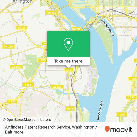 Artfinders Patent Research Service map